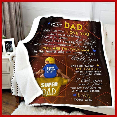 Blanket Gift For Dad Thanks Dad For Making Me Laugh
