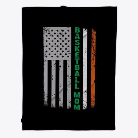 Basketball Mom Irish American Flag St. Patrick's Day Fleece Blanket