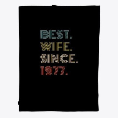Best Wife Since 1970 Anniversary Gift Fleece Blanket