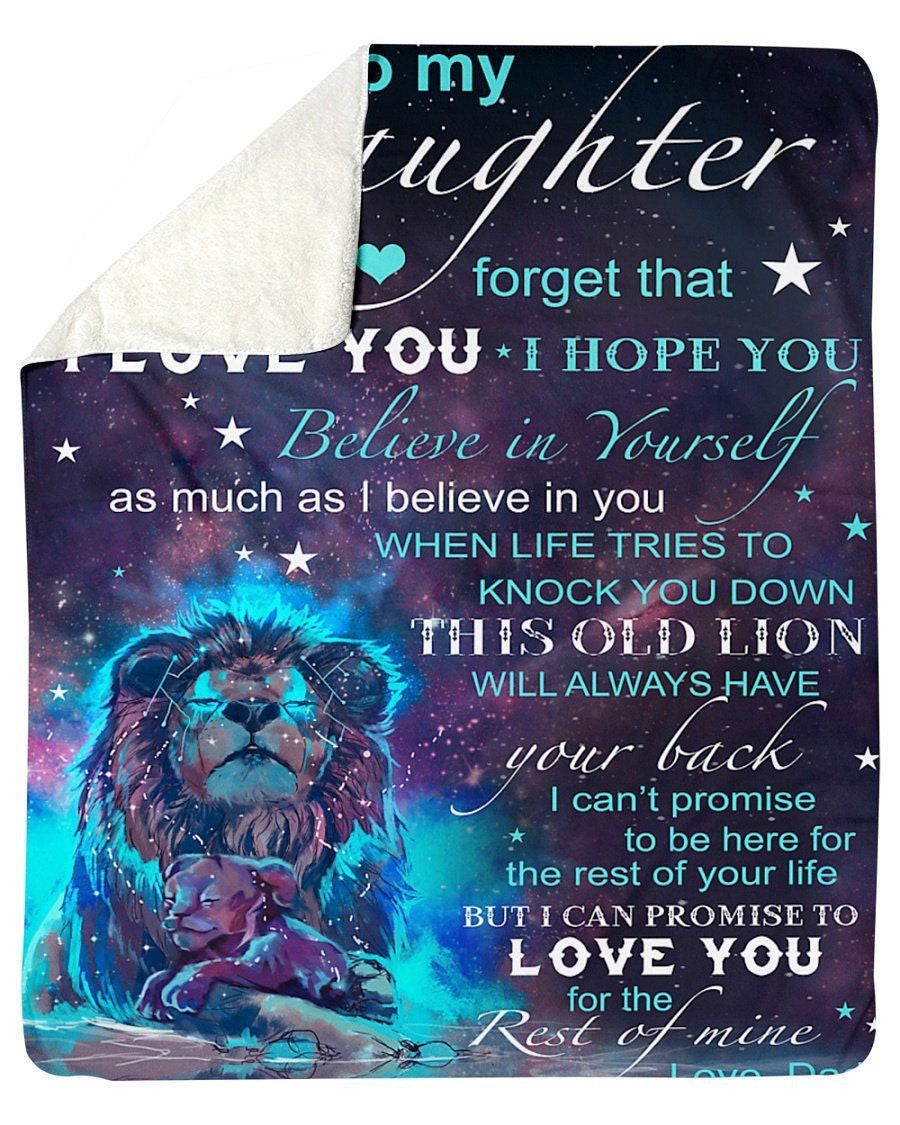 To My Daughter Never Forgot That I Love You Special Gift From Dad Fleece Blanket