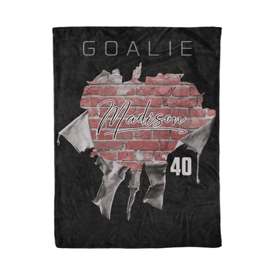 Custom Hockey Goalie Wall Blanket