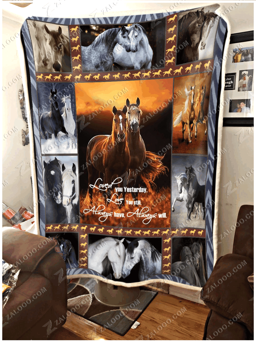 Horse Blanket Gift For Boy Who Loves Horse Love You Forever