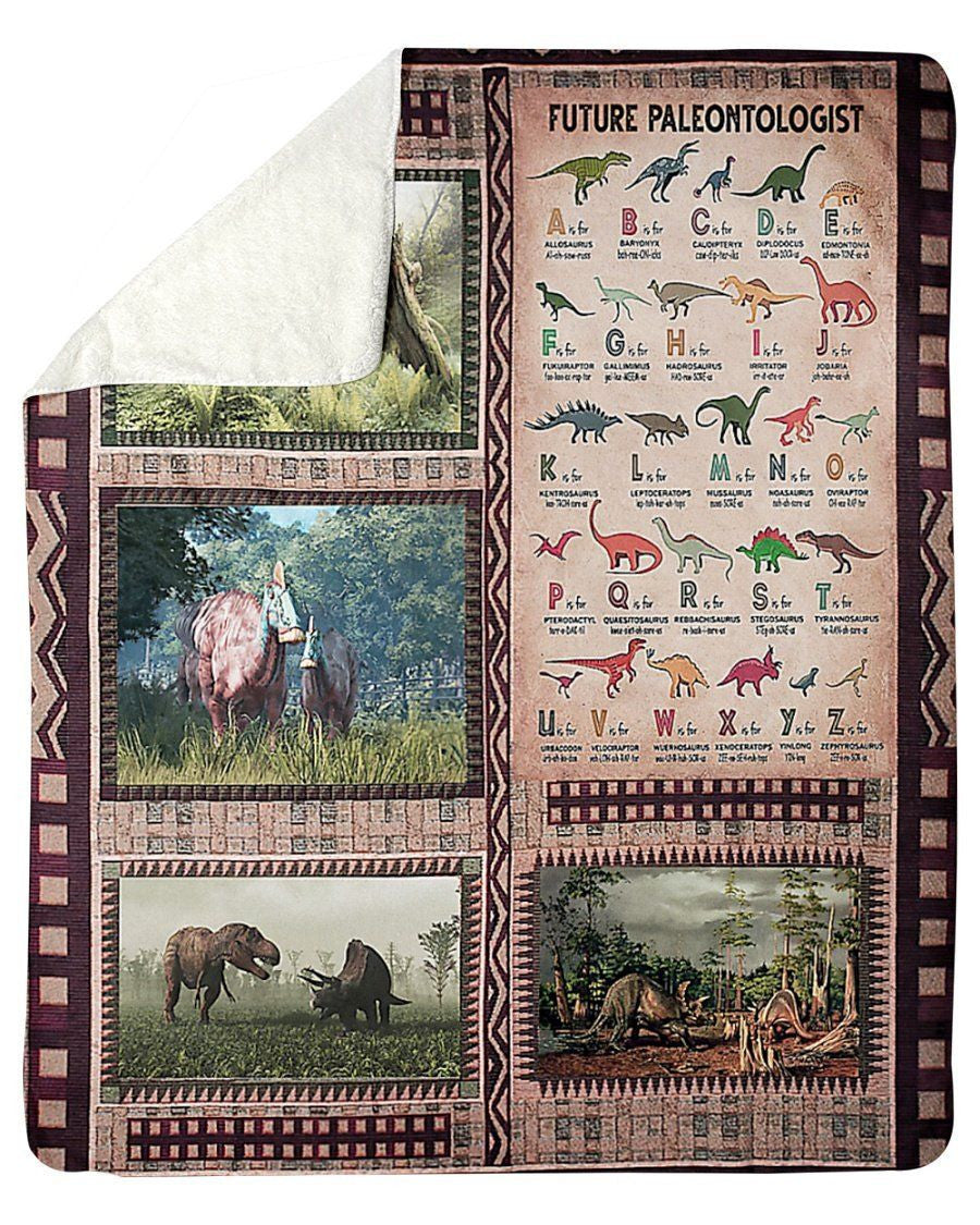 Future Paleontologist Dinosaur Alphabet Gifts For Kids Fleece Blanket