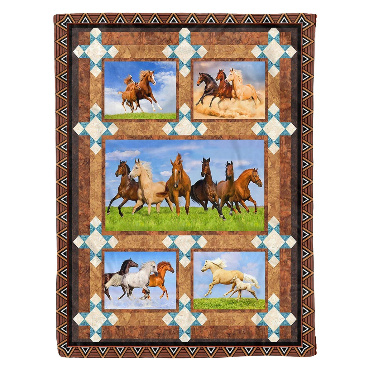 Wild Running Horse Fleece Blanket Gift For Boy