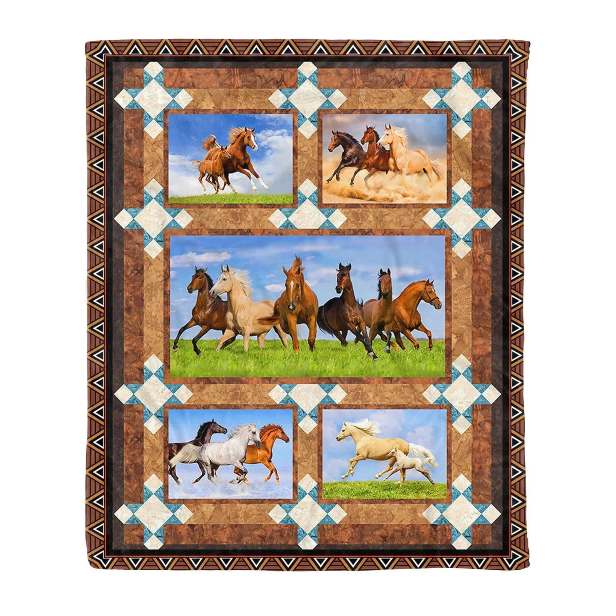 Wild Running Horse Fleece Blanket Gift For Boy