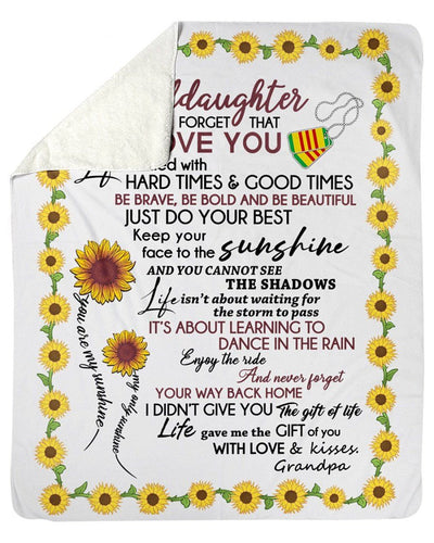 Learning To Dance In The Rain Wonderful Gift From Grandpa To Granddaughter Fleece Blanket