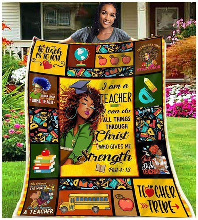Blanket Gift For Teacher I Can Do All Things