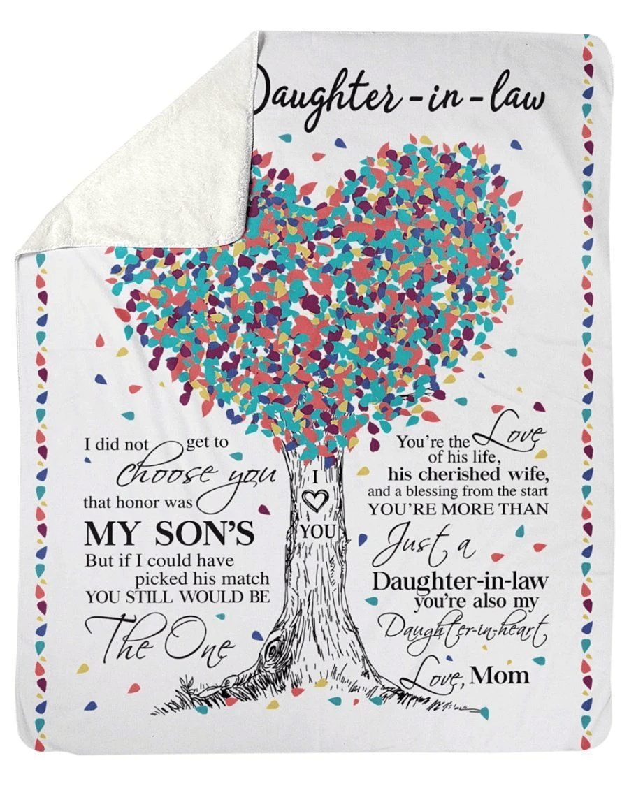 Lovely Message For Daughter-in-law From Mom Fleece Blanket