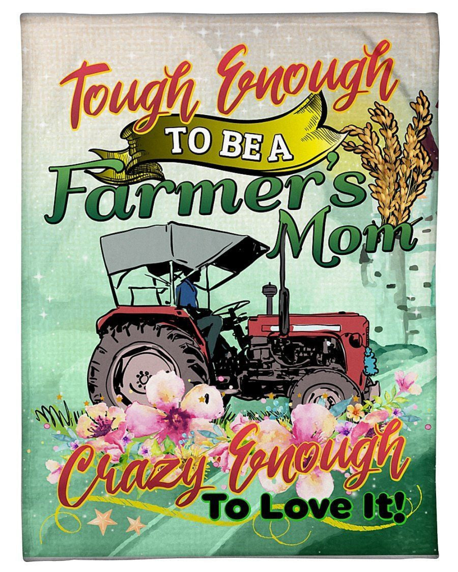 Touch Enough To Be A Farmer's Mom Crazy EnoughFleece Blanket Shepra Blanket