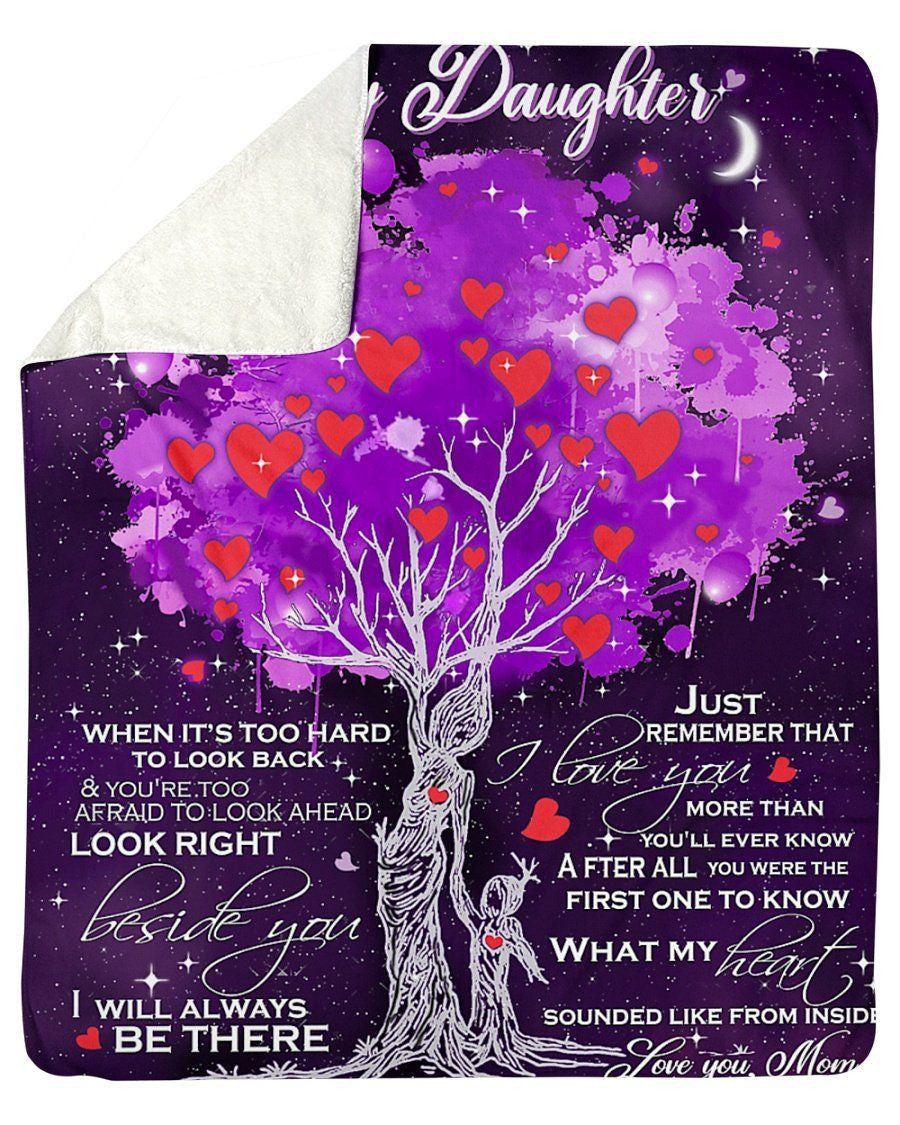 Meaningful Messages From Mom With Loves To Daughter Fleece Blanket