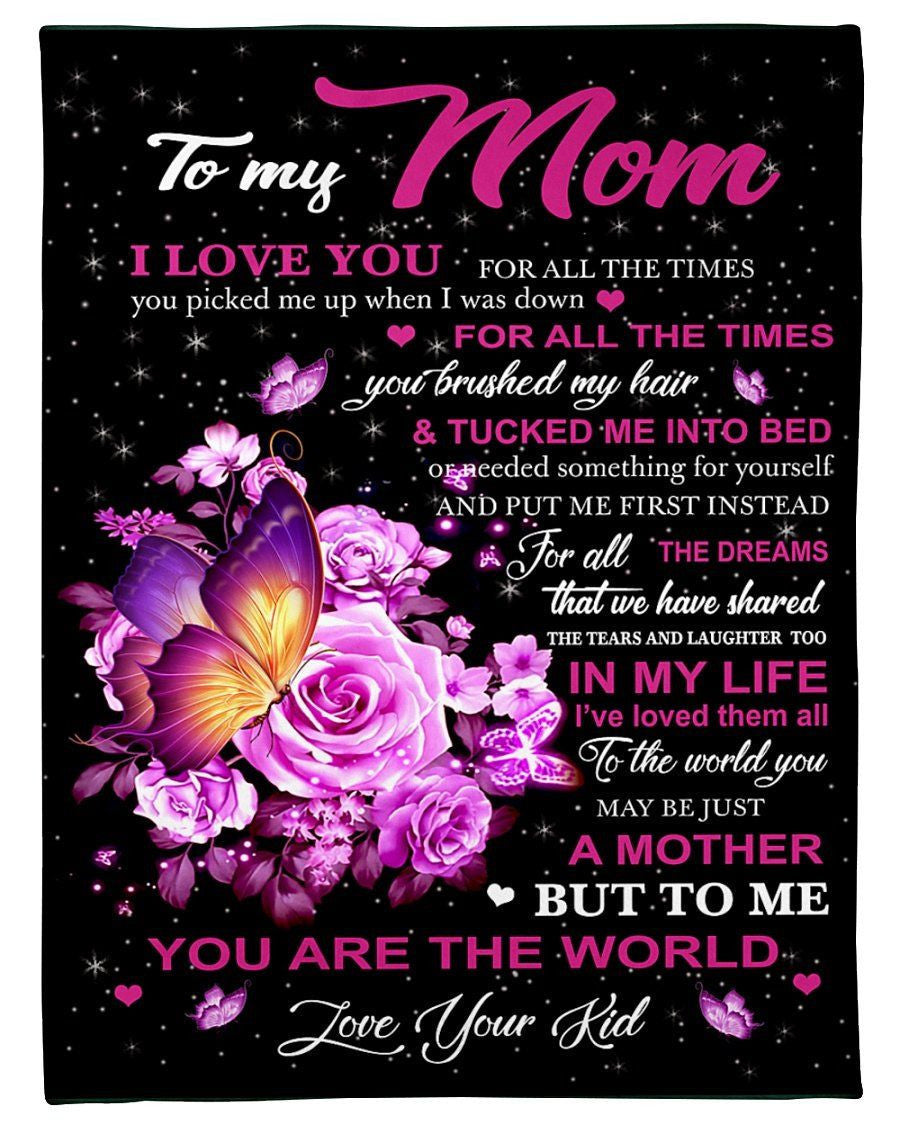 Black Phone Case Gift For Mom I Love You For All The Times Fleece Blanket