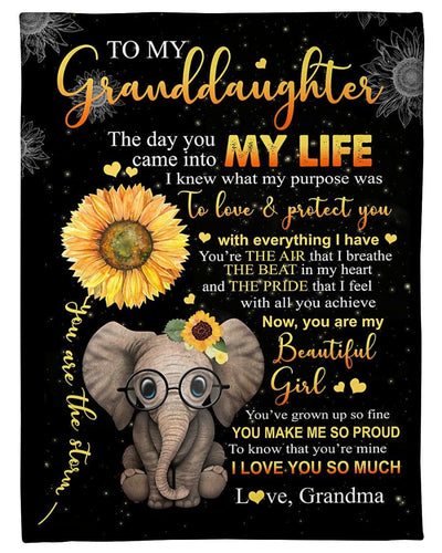 Lovely Message From Grandma For Granddaughters Fleece Blanket