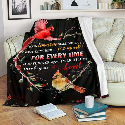 Cardinal Blanket I'm Right Here Inside Your Heart Giving Girlfriend