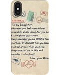 To My Daughter Be Brave Be Strong Be Love Fleece Blanket Phone Case