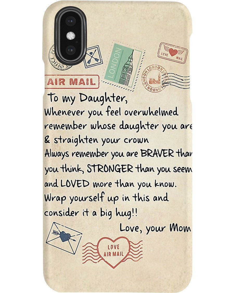To My Daughter Be Brave Be Strong Be Love Fleece Blanket Phone Case
