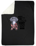 Happy Father's Day To Amazing Daddy Best Gift For Dad Who Loves Dachshund Fleece Blanket