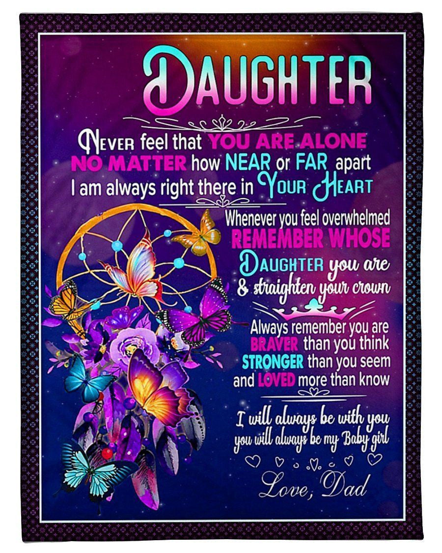 To My Daughter Fleece Blanket Dreamcatcher Always Be With You Fleece Blanket