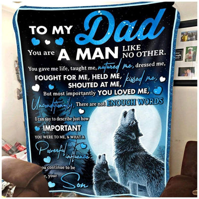 How Important You Are Soft Fleece Blanket Gift For Dad