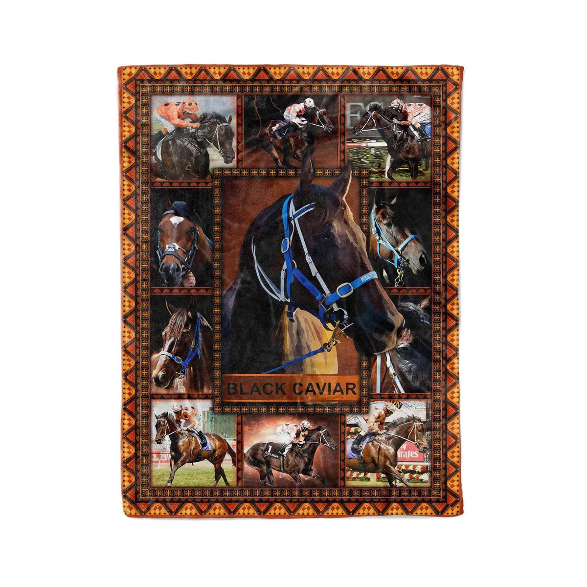 Pemola Black Caviar Horse Fleece Blanket Gift For Boy