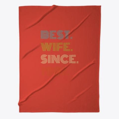 Best Wife Since 1982 Anniversary Gift Fleece Blanket