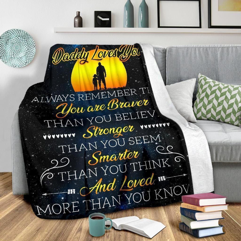 To My Daughter Love More Than You Know Fleece Blanket