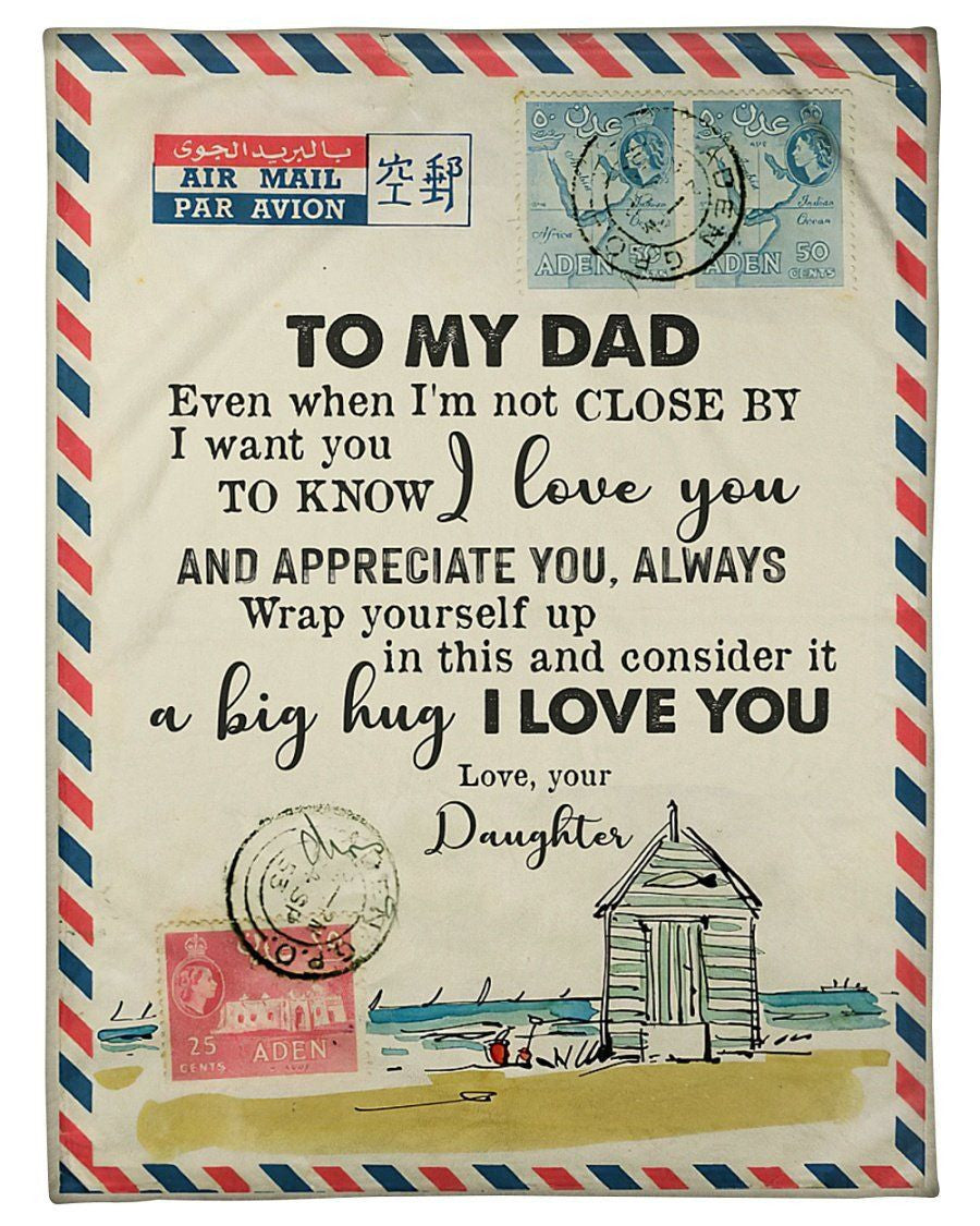 Fleece Blanket Gift For Dad I Love You Fleece Blanket