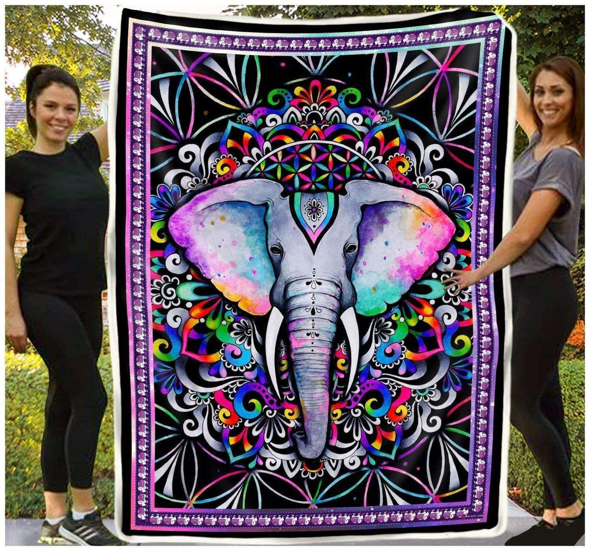 Hippie Colorful Beautiful Special Elephant Blanket Gift For Boys