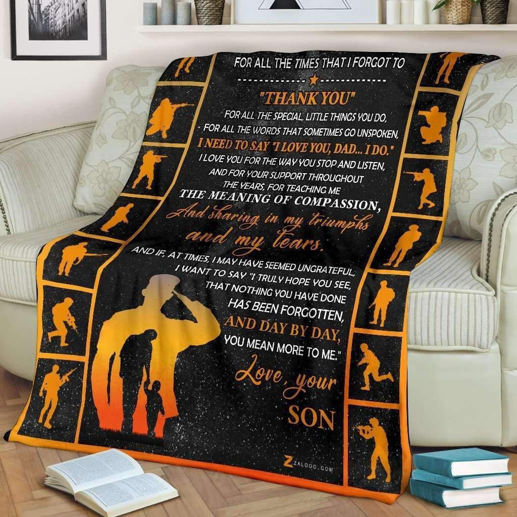 Day By Day You Mean More To Me Son Gift For Dad Blanket