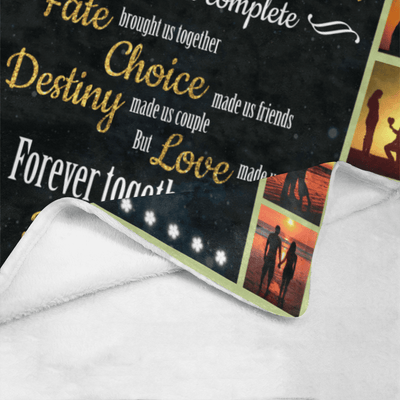 To My Beautiful Wife No Matter What Happens Fleece Blanket
