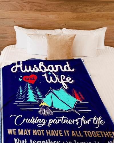 Husband And Wife Together We Have It All Printed Fleece Blanket