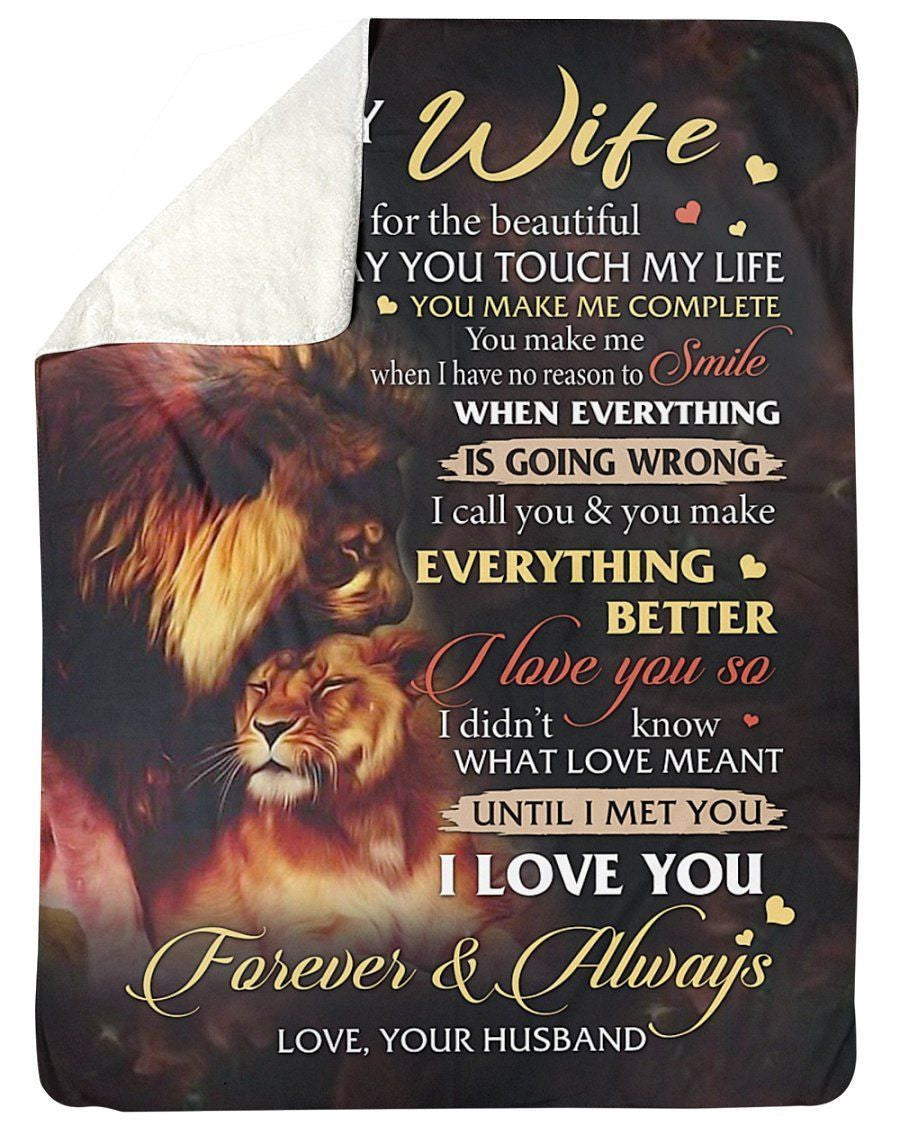 I Love You Forever And Always Love Gifts To My Wife For Family Fleece Blanket