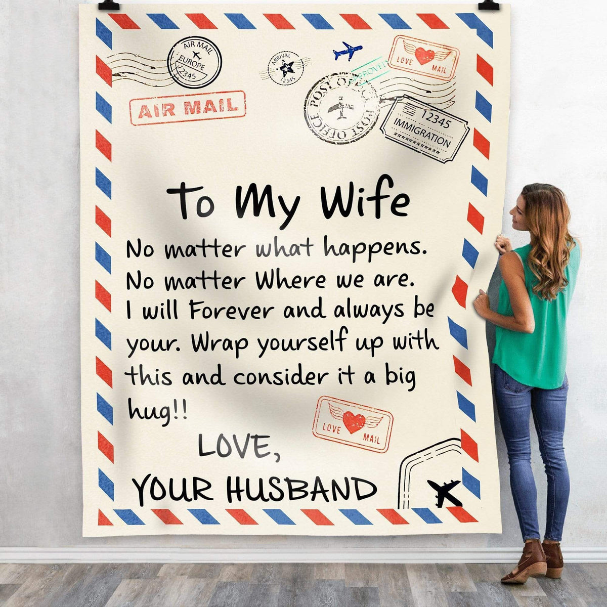 No Matter What Happens Fleece Blanket Gift For Wife
