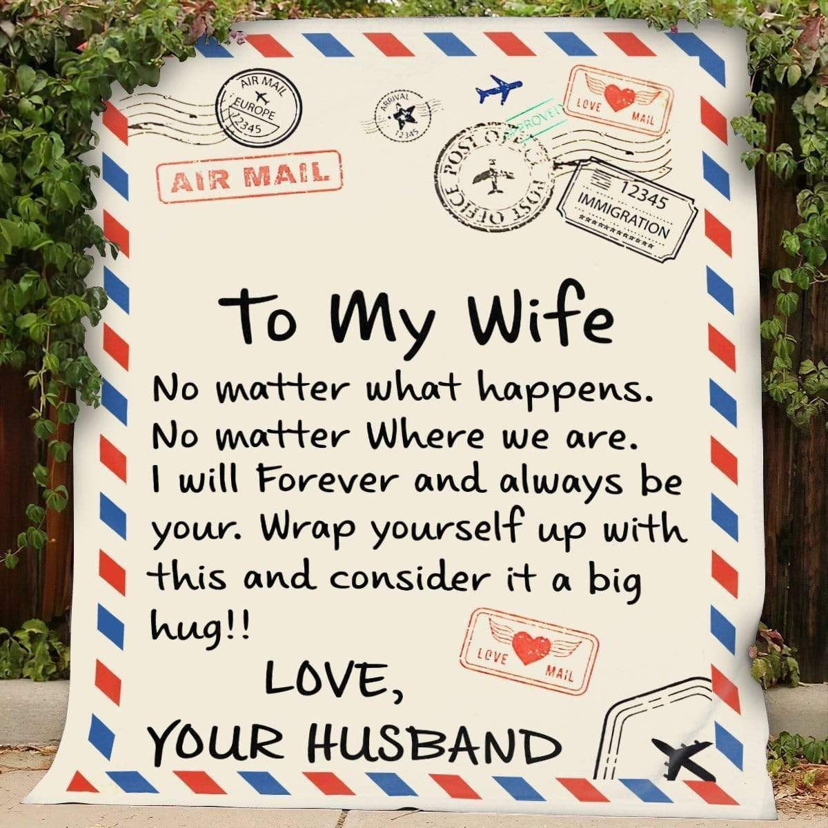 No Matter What Happens Fleece Blanket Gift For Wife