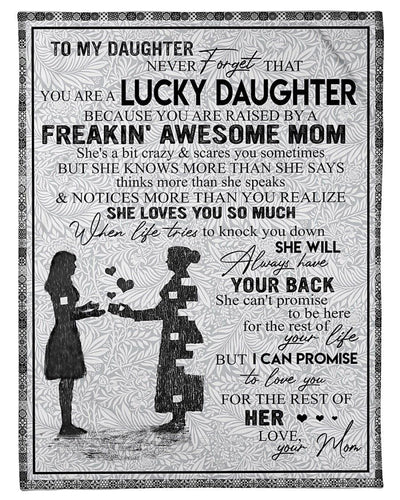 To My Daughter Mom Loves You So MuchFleece Blanket Shepra Blanket