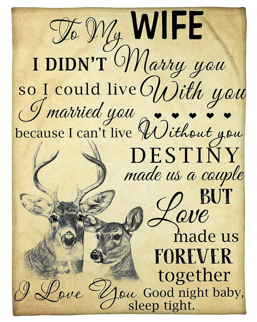 Love Made Us Forever Together Lovely Message From Husband Gifts For Wife Fleece Blanket