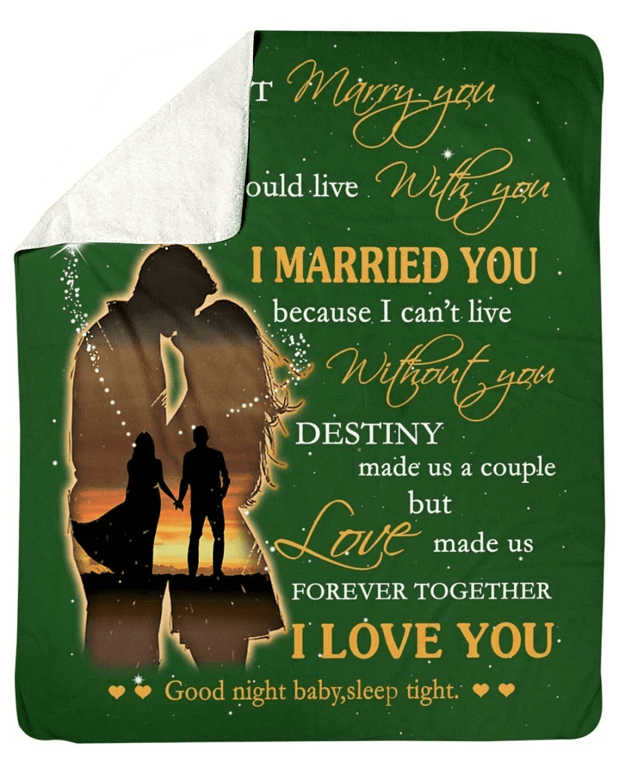 To My Wife- You Are My Destiny, I Can't Live Without You Fleece Blanket