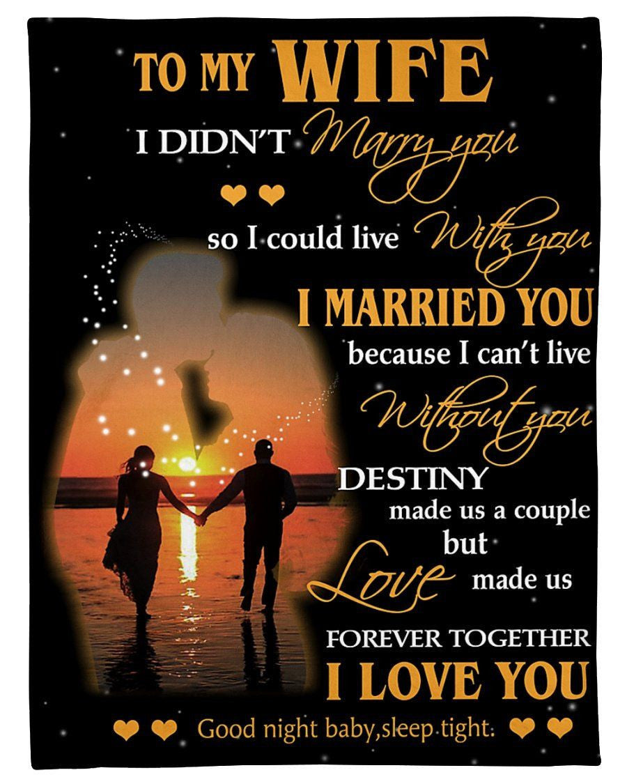 Love Made Us Forever Together Gifts For Wife Fleece Blanket