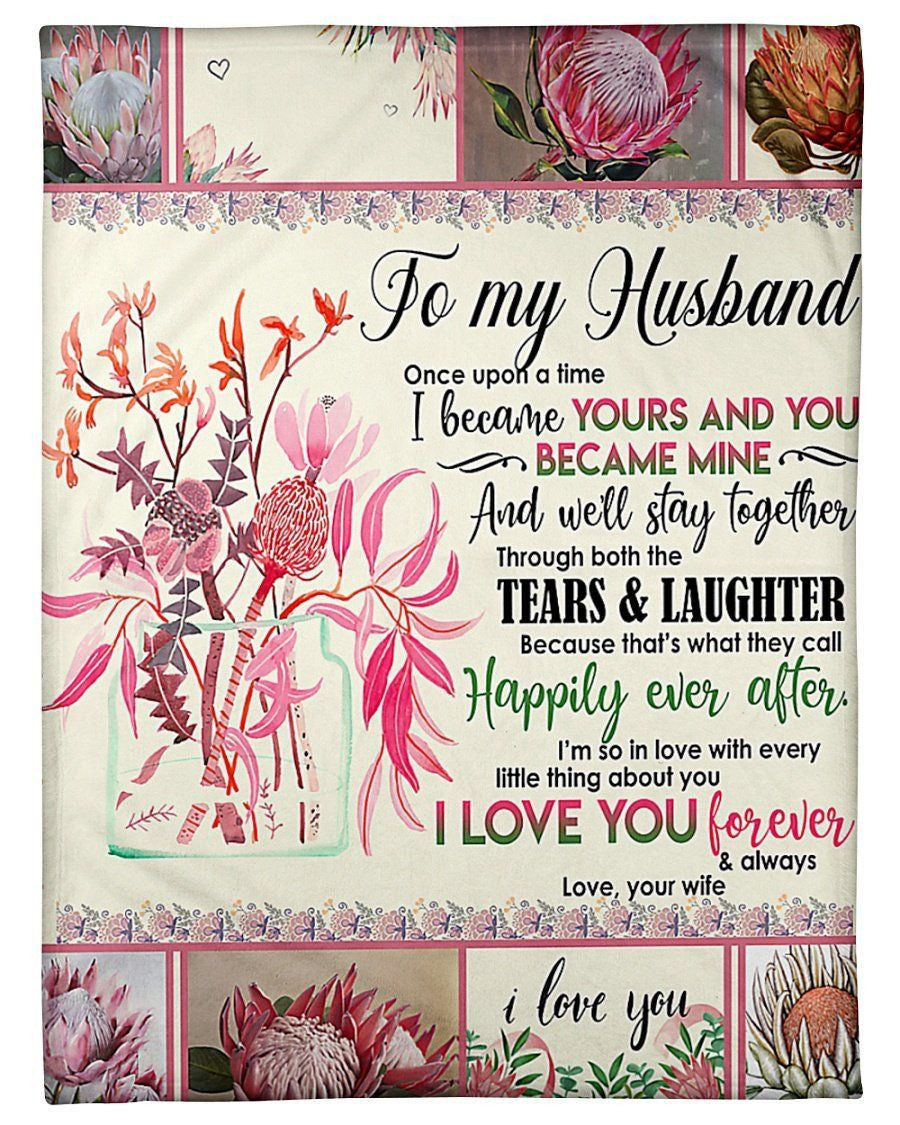 I Became Yours And You Became Mine Great Gift From Wife To Husband Fleece Blanket