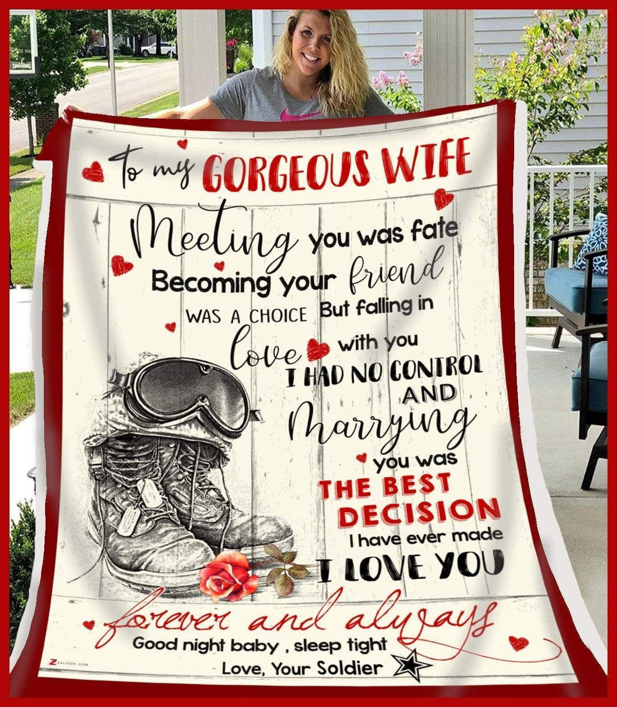 Giving Gorgeous Wife Blanket I Love You Forever And Always