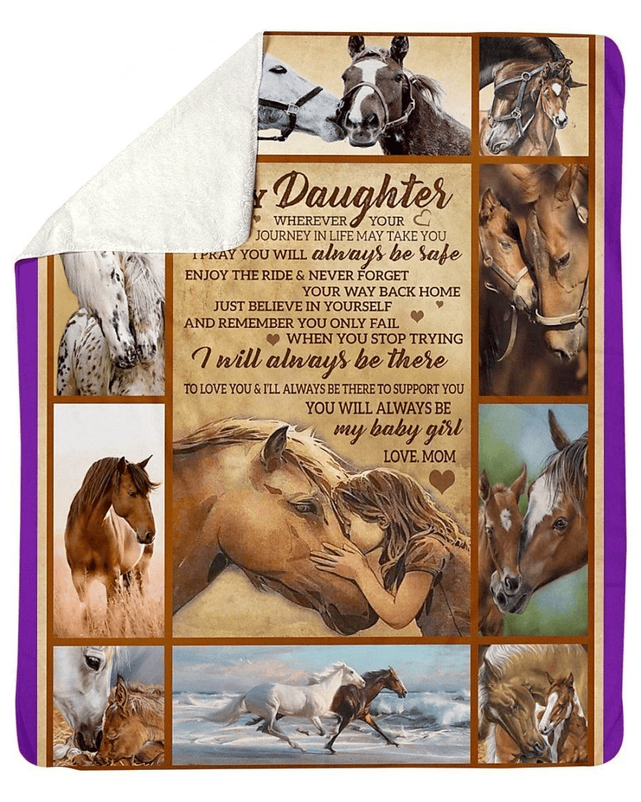 To My Daughter I Will Always Be There Love You Fleece Blanket