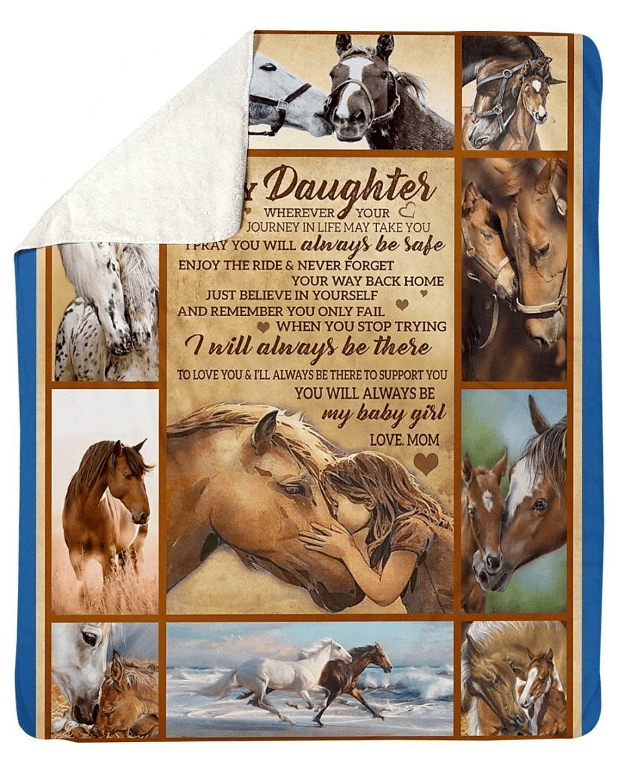 To My Daughter I Will Always Be There Love You Fleece Blanket