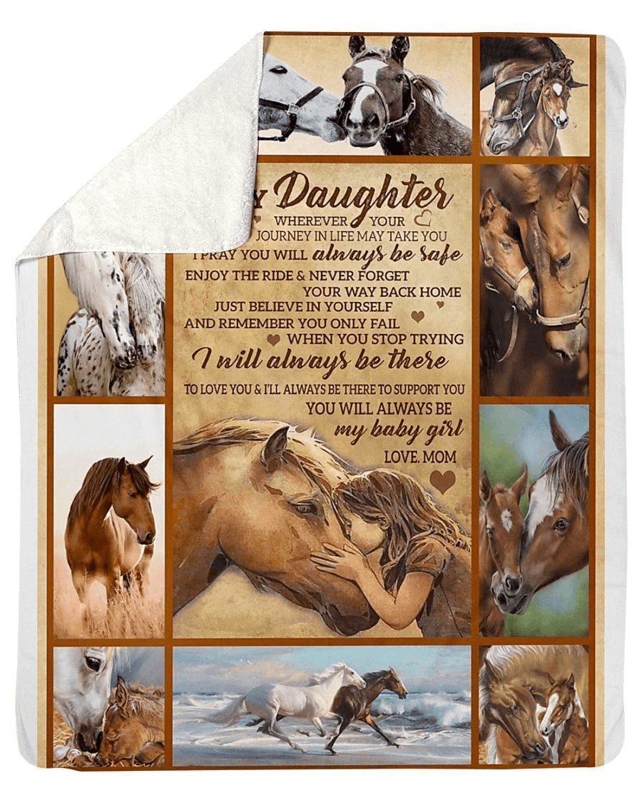 To My Daughter I Will Always Be There Love You Fleece Blanket