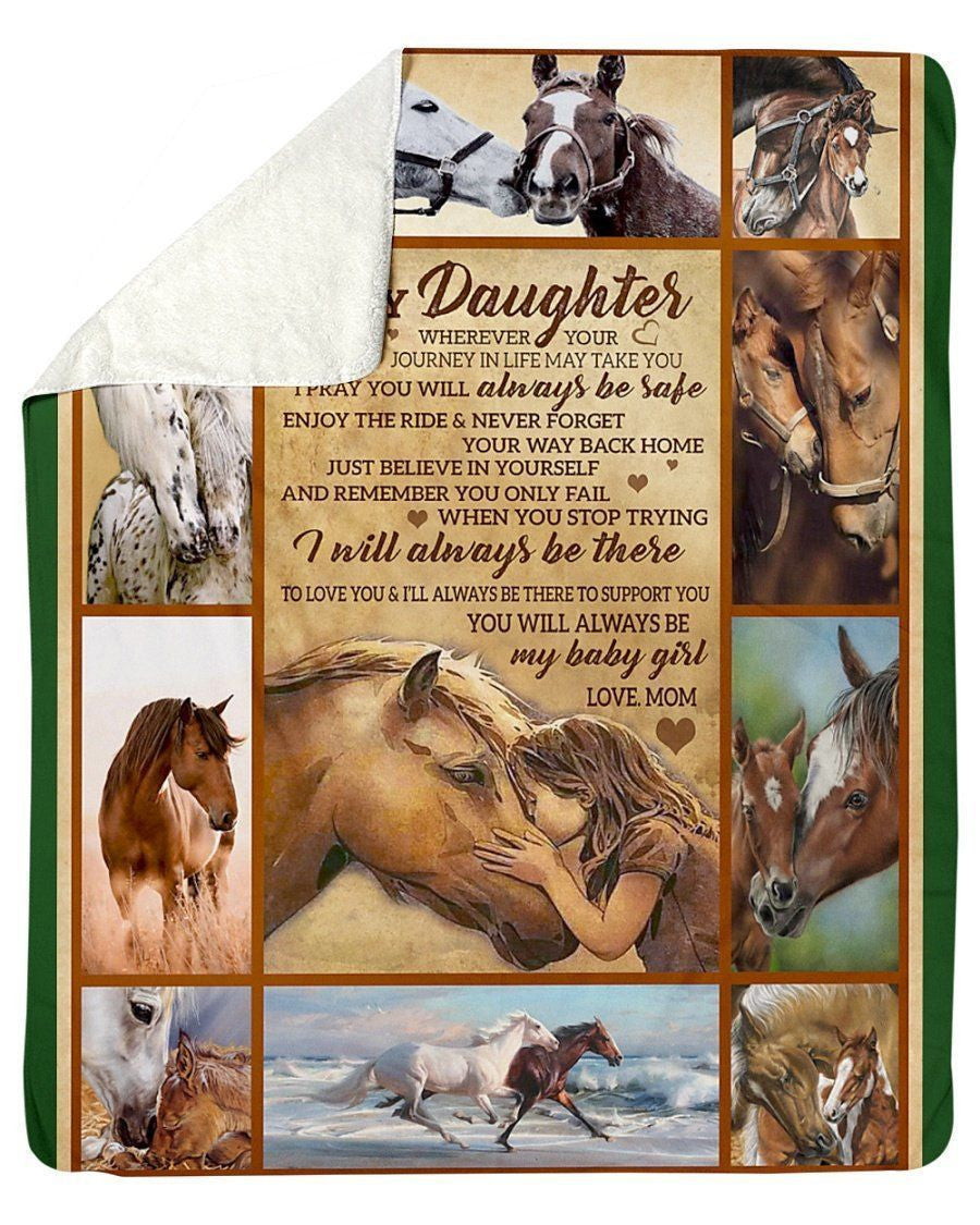 To My Daughter I Will Always Be There Love You Fleece Blanket