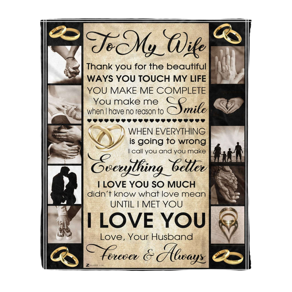 Fleece Blanket Gift For Wife You Made Everything Better