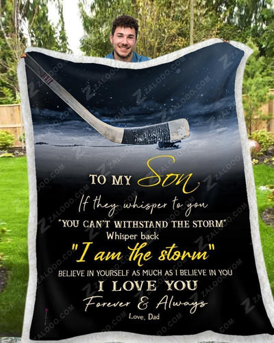 Blanket Hockey To My Son I Love You Dad