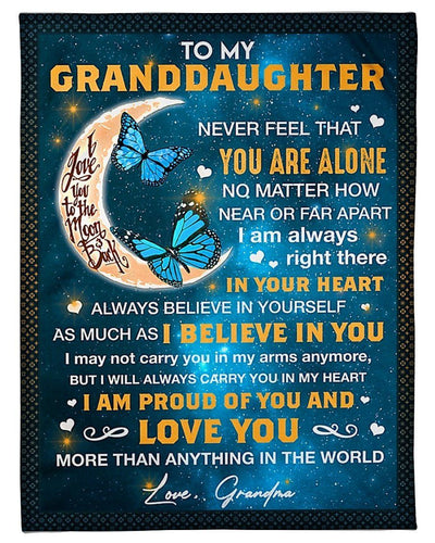 Love You More Than Anything Grandpa To My GranddaughterFleece Blanket Shepra Blanket