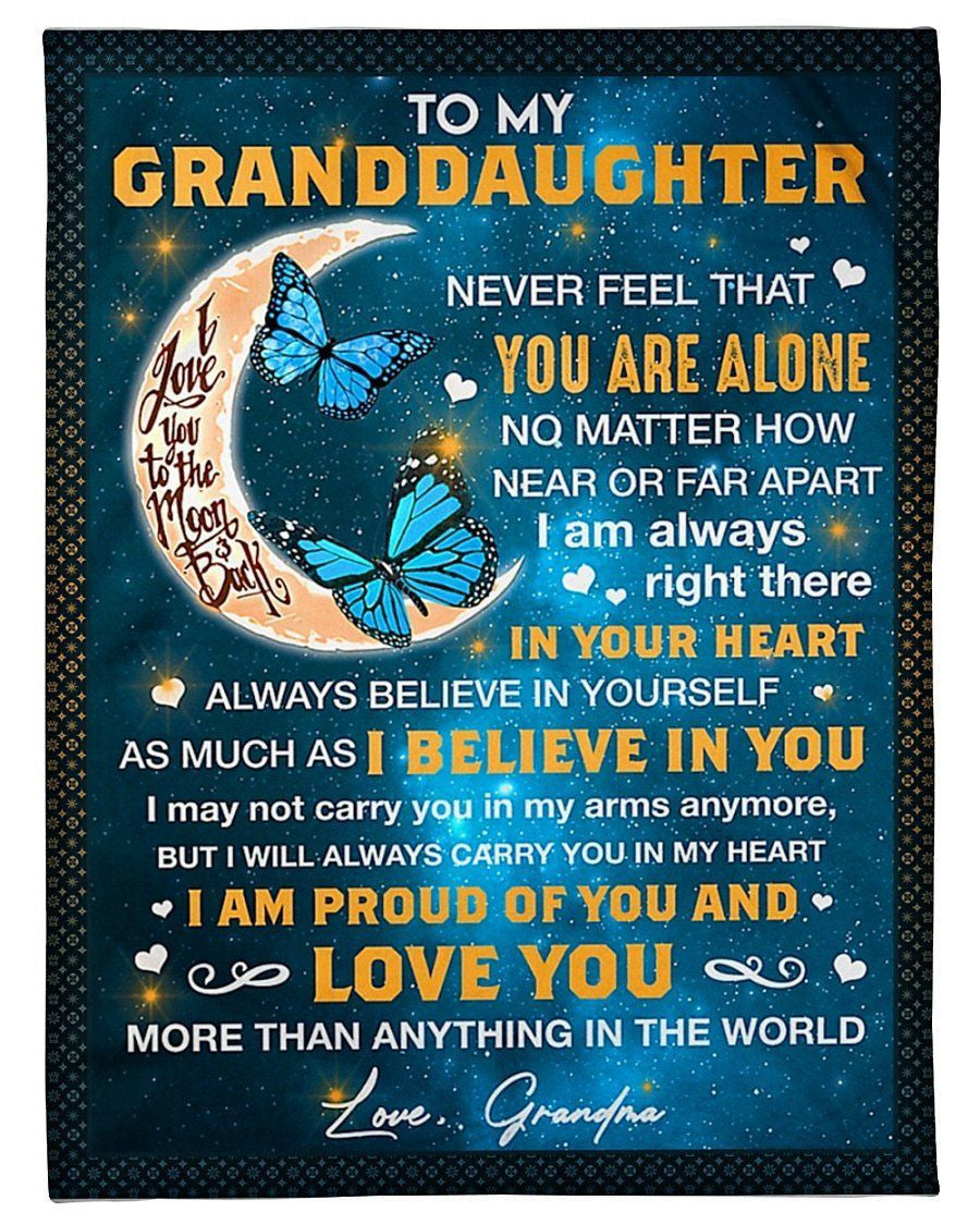 Love You More Than Anything Grandpa To My GranddaughterFleece Blanket Shepra Blanket