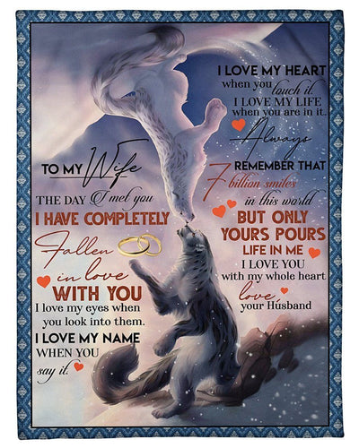 Snow Leopard To My Wife I Love My Name When You Say It Fleece Blanket
