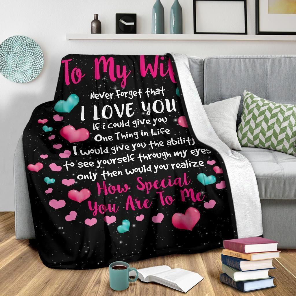 To My Wife You Are Special To Me Fleece Blanket
