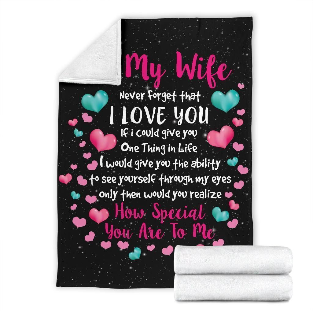 To My Wife You Are Special To Me Fleece Blanket